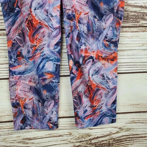 Lululemon Womens Size 10 Base Pace High Rise Crop Leggings Atmospheric Multi - Picture 9 of 12